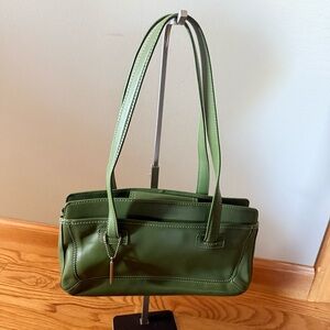 Bandolino Green Structured Shoulder Bag with Organized Interior